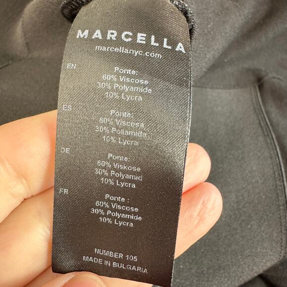 Marcella Tremont Pant Black Ponte Knit Split Hem Med - Picture 10 of 16